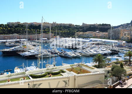 Il porto Hercule, Monaco, Principaute de Monaco, Foto Stock