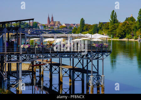 Vista panoramica della città di Basilea, Svizzera. Foto Stock