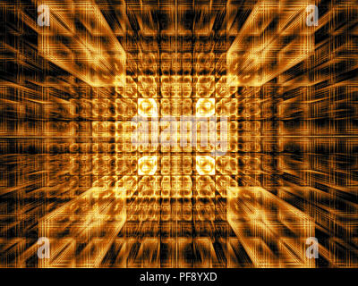 Abstract fractal ben o tunnel - generati digitalmente immagine Foto Stock