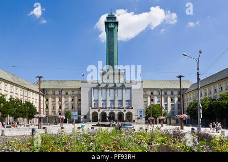 Nová radnice, Ostrava, Moravskoslezský kraj, Česká republika / New Town Hall, Ostrava città, la Moravia del Nord, Repubblica Ceca Foto Stock