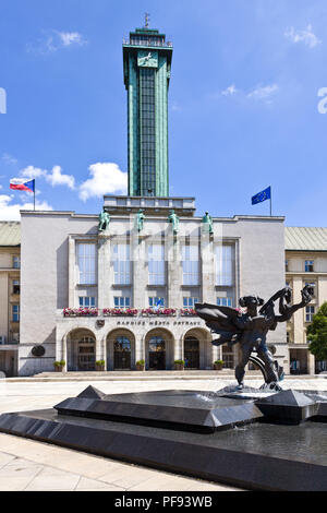 Nová radnice, Ostrava, Moravskoslezský kraj, Česká republika / New Town Hall, Ostrava città, la Moravia del Nord, Repubblica Ceca Foto Stock