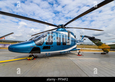 Bagno turco industrie aerospaziali TAI T-625 elicottero a Farnborough Airshow internazionale FIA, aeronautica, aerospaziale trade show Foto Stock