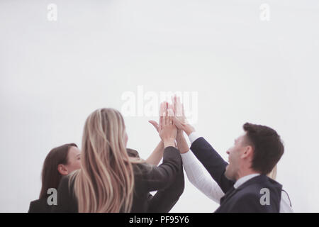 Il team di business dando a ogni altro un alto cinque.foto con spazio di copia Foto Stock