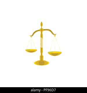 Colore immagine vettoriale. Giudice di scale. Scale di giustizia Illustrazione Vettoriale