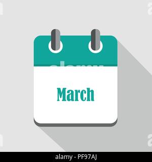 Icona calendario business marzo illustrazione vettoriale EPS10 Illustrazione Vettoriale