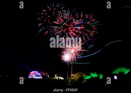 Shuttleworths xxi anniversario battenti Proms spettacolari fuochi d'artificio finale Foto Stock