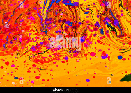 Marmorizzazione tradizionale artwork pattern come colorato sfondo astratto Foto Stock