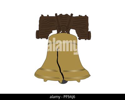 Historic liberty bell illustrazione vettoriale. Illustrazione Vettoriale