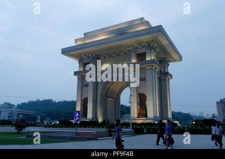 L'Arco di Trionfo, Pyongyang, Corea del Nord Foto Stock