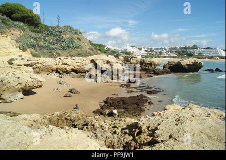 Il Portogallo, Algarve Albufeira, spiagge e mare Foto Stock