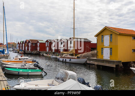 Smögen è una località situata in Västra Götaland County, Svezia. Si tratta di uno dei più vivaci 'Summer citta' occidentale della costa svedese. Foto Stock