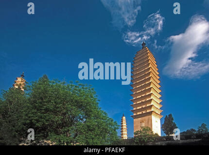 Dali Tre Pagode di santo culto in provincia di Yunnan Foto Stock