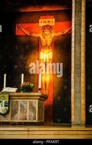 All interno la chiesa Evangelical-Lutheran a Ulm in Germania Foto Stock