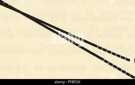 . Descrizione, analisi e previsioni del mare piano rugosità utilizzando modelli spettrali. Fondo dell'oceano; geologia sottomarini. 105, 10- 10- 2 10" "^^ 1- ^ z i^ 103 v s o 10' I 1- &lt; u. UJ 10° O P. * B-B' A-A 10-3 10-2 10-' 10° frequenza normalizzata (cicli/INTERVALLO DI DATI) 10' figura 4-10 composito delle figure 4-8 e 4-9 che illustra la anisot- ropy del mare piano in Mendocino zona di rottura. Sebbene entrambi gli spettri conservano la loro potenza sotto forma di legge è evidente la differenza di pendenza e Intercetta. Profilo B-B' sembra contenere più alta frequenza spaziale dell'energia, mentre il profilo A-A' cont Foto Stock