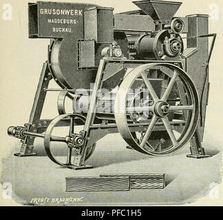 Questa pubblicazione fornisce approfondimenti sull'agricoltura tropicale, concentrandosi su macchinari e attrezzature utilizzati nella lavorazione del caffè, come le macchine per lucidatura e smistamento di Fried. Krupp Grusonwerk. Esso copre anche le tecnologie per la macinazione dei cereali e la lavorazione chimica. Foto Stock