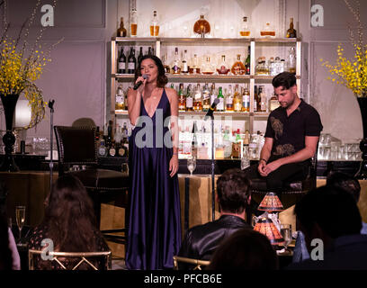 New York, Stati Uniti. 20 agosto 2018. New York, NY - Agosto 20, 2018: Jennifer DiNoia esegue sul palco durante la Broadway a Pierre serie seconda stagione presso l'hotel Pierre Credito: lev radin/Alamy Live News Foto Stock