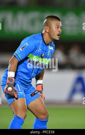 Kanagawa, Giappone. 19 Ago, 2018. Yota Akimoto (Bellmare) Calcio/Calcetto : 2018 J1 League match tra Shonan Bellmare 0-2 Vissel Kobe a Shonan BMW Hiratsuka Stadium di Kanagawa, Giappone . Credito: AFLO/Alamy Live News Foto Stock