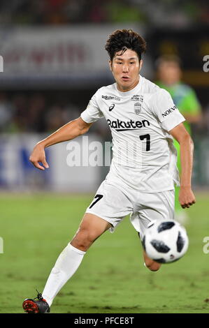 Kanagawa, Giappone. 19 Ago, 2018. Hirotaka Mita (Vissel) Calcio/Calcetto : 2018 J1 League match tra Shonan Bellmare 0-2 Vissel Kobe a Shonan BMW Hiratsuka Stadium di Kanagawa, Giappone . Credito: AFLO/Alamy Live News Foto Stock