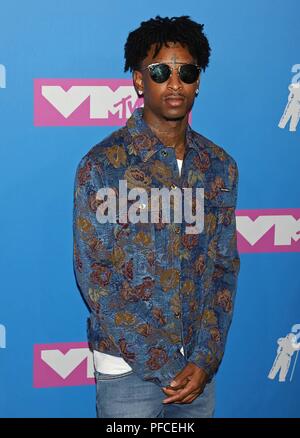 Inglewood, Stati Uniti d'America. 20 agosto 2018. 21 Savage arriva a 2018 MTV Video Music Awards, VMAs, al Radio City Music Hall di New York City, Stati Uniti d'America, il 20 agosto 2018. | Utilizzo di credito in tutto il mondo: dpa/Alamy Live News Foto Stock