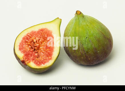 Figg, intero e metà Foto Stock