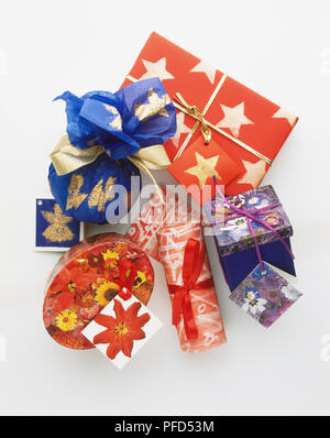 Pila di presenta, close up Foto Stock