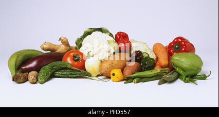 Assortimento di verdure fresche Foto Stock