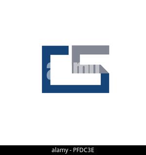 CS lettera logo design illustrazione vettoriale modello, LETTERA C vettore logo, LETTERA C E S vettore logo, creative lettera CS logo lettera Illustrazione Vettoriale