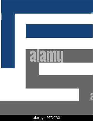 FS lettera logo design illustrazione vettoriale, modello di lettera FS vettore logo, Lettera F e S vettore logo, creative lettera FS logo lettera Illustrazione Vettoriale