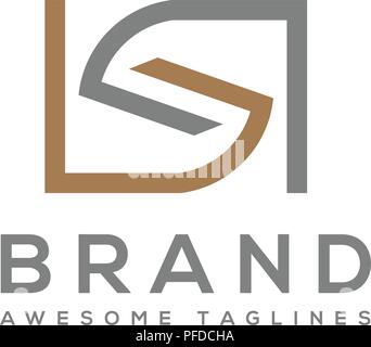 Lettera S elegante e moderno concetto di logo in ordine alfabetico i concetti di progettazione. Lettera S business concetto del logo Illustrazione Vettoriale