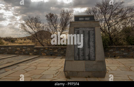 Norvalspont, Sud Africa - La concentrazione Norvalspont Camp Memorial in memoria di donne e bambini che morirono nel campo durante la guerra Foto Stock