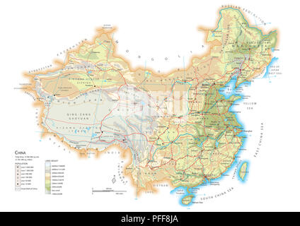 Mappa di Cina Foto Stock