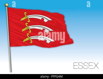 Bandiera di Essex, Regno Unito, illustrazione vettoriale Illustrazione Vettoriale