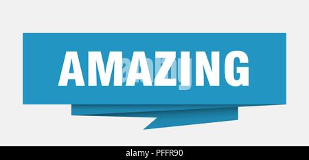 Segno sorprendente. incredibile carta origami discorso bolla. incredibile tag. incredibile banner Illustrazione Vettoriale