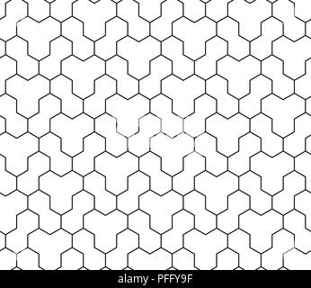 Seamless vettore geometrico in bianco e nero e sfondo bianco Illustrazione Vettoriale