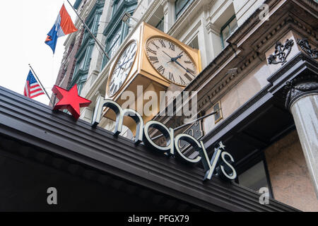 Il logo di Macy's department store di New York City Foto Stock