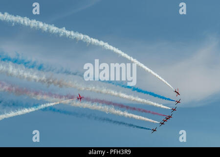 Le frecce rosse a Eastbourne Airbourne Foto Stock