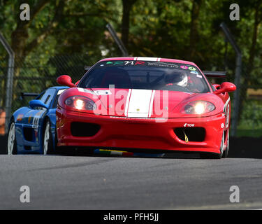 Richard Fenny, Ferrari 360 Challenge, Ferrari Club Racing, Festival Italia, Brands Hatch, Fawkham, Kent, Inghilterra, domenica 19 agosto, 2018, 2018, Augu Foto Stock