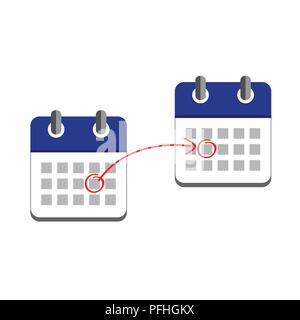 Calendario blu time shifting business icona illustrazione vettoriale EPS10 Illustrazione Vettoriale