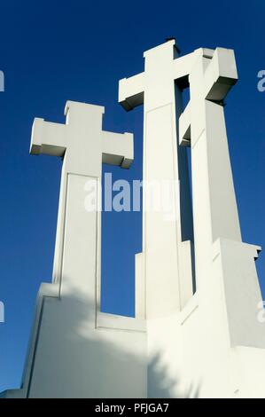 La Lituania, Vilnius, Uzupis, tre croci sulla cima della collina di tre croci o Bleak Hill Foto Stock