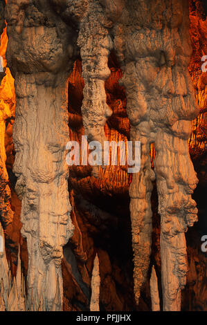 Grecia PERAMA, grotta di Perama, stalattiti Foto Stock