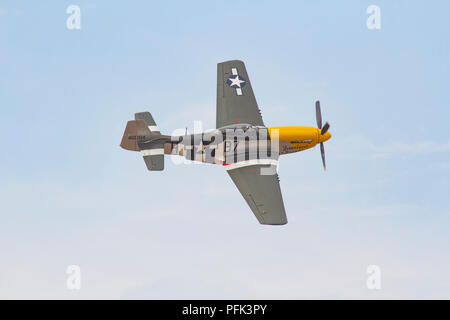 North American P51 Mustang a Southport Air Show Foto Stock