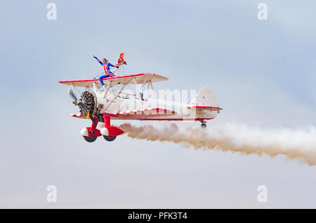 Wing Walkers a Southport Air Show Foto Stock