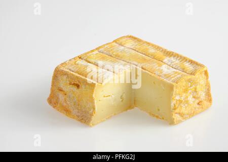 Square di Francese Carre de l'Est formaggio di latte vaccino Foto Stock