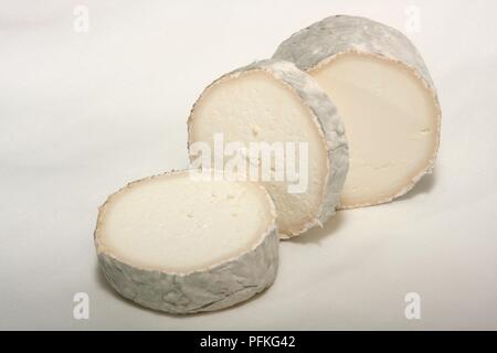 Registro a fette di Australian Gympie Farm Chevre formaggio di capra Foto Stock