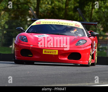 Colin Sowter, Ferrari 430 Challenge, Ferrari Club Racing, Festival Italia, Brands Hatch, Fawkham, Kent, Inghilterra, domenica 19 agosto, 2018, 2018, Agost Foto Stock