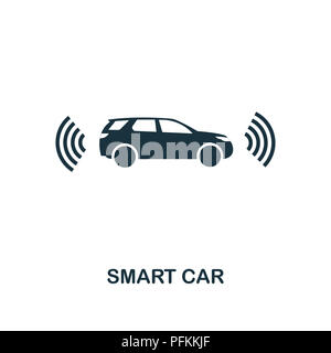 Smart Auto icona creativi. Elemento di semplice illustrazione. Smart Auto simbolo del concetto di design di dispositivi Smart Collection. Possono essere utilizzati per la telefonia mobile e web de Foto Stock