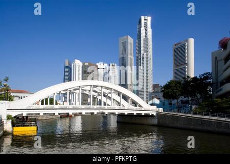 Singapore, Singapore River, Elgin Bridge Foto Stock