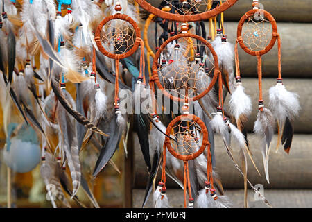 Dreamcatcher originale da culture dei nativi americani Foto Stock