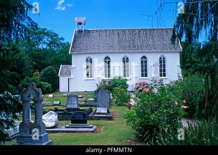 Nuova Zelanda Northland e Russell, la Chiesa di Cristo, il paese della più antica Chiesa superstite, costruita nel 1836 Foto Stock