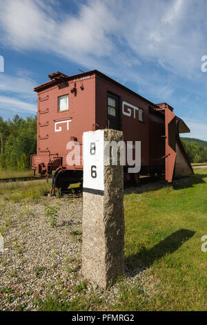 Un 1951 Russell spazzaneve in mostra presso la Grand Trunk Railroad Museum in Gorham, New Hampshire. Foto Stock